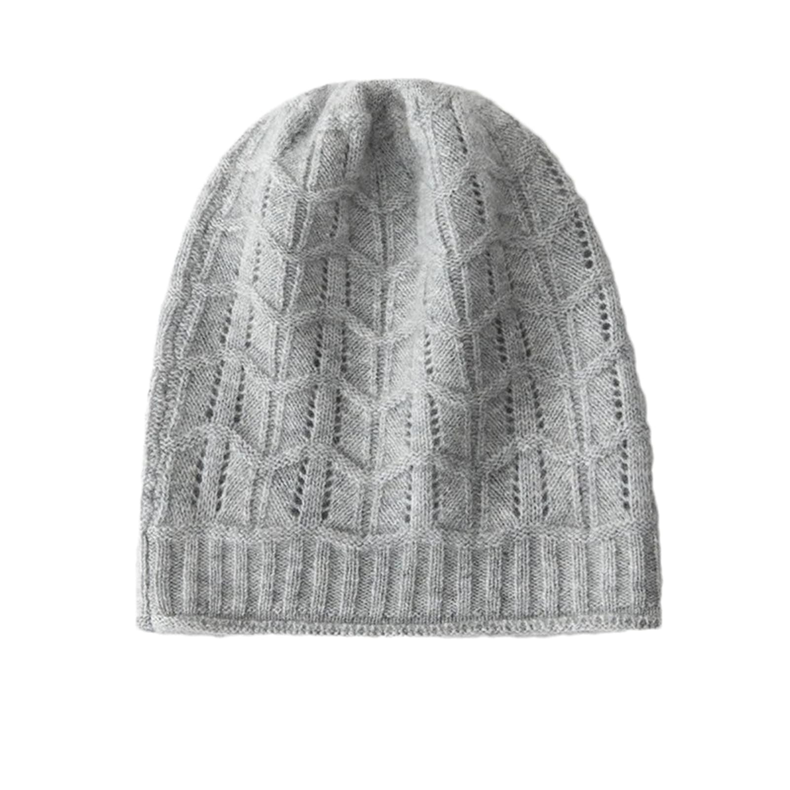Jesienno-zimowa damska kaszmirowa czapka miękka ciepła dzianinowa czapki typu beanie czapka damska na co dzień solidne drążone czapki