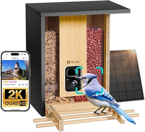 NETVUE by Birdfy Smart Bird Feeder with Camera Solar Powered,2K