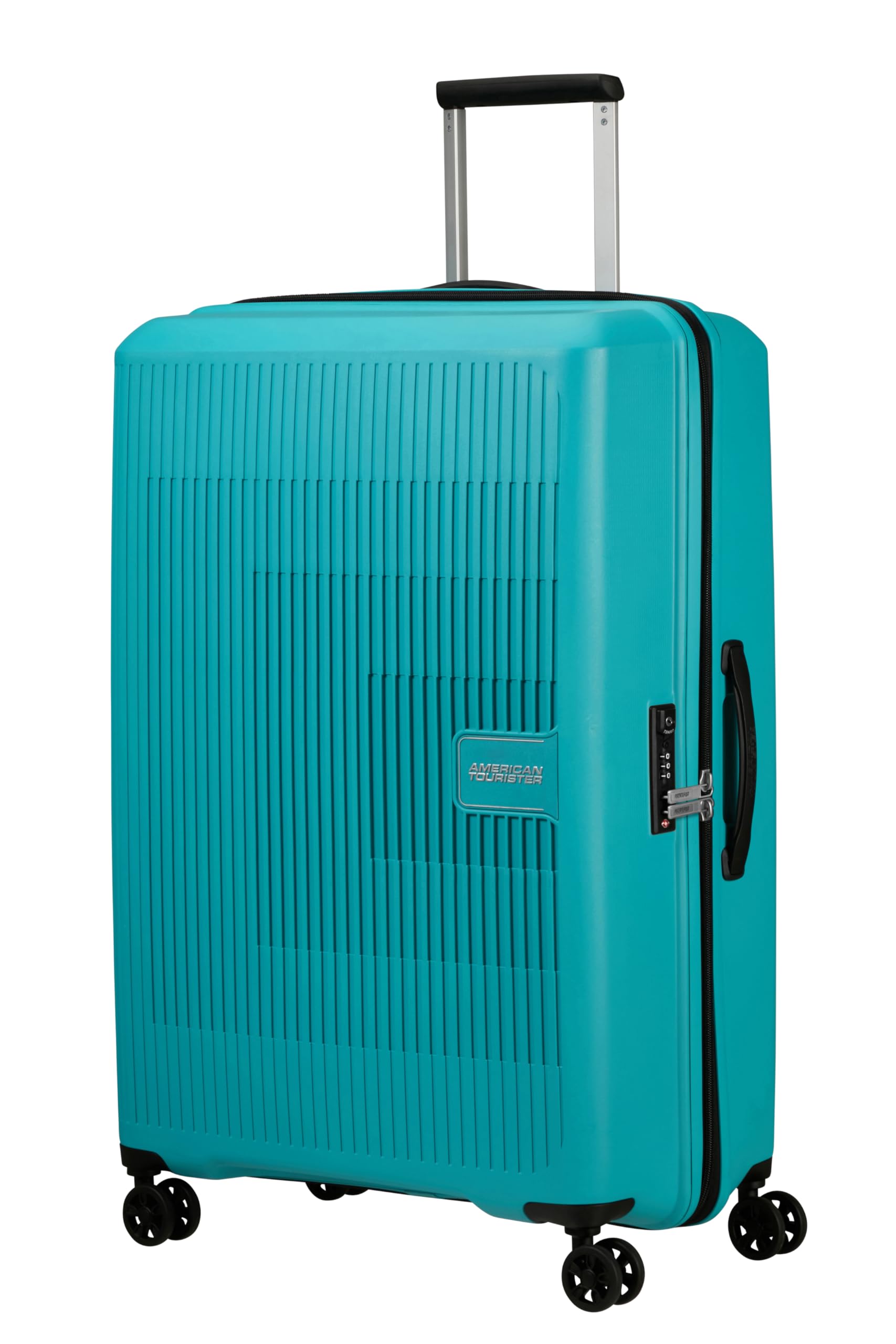 American Tourister Aerostep - Spinner L, Erweiterbarer Koffer, 77 cm, 101.5/109 L, Türkis (Turquoise Tonic)