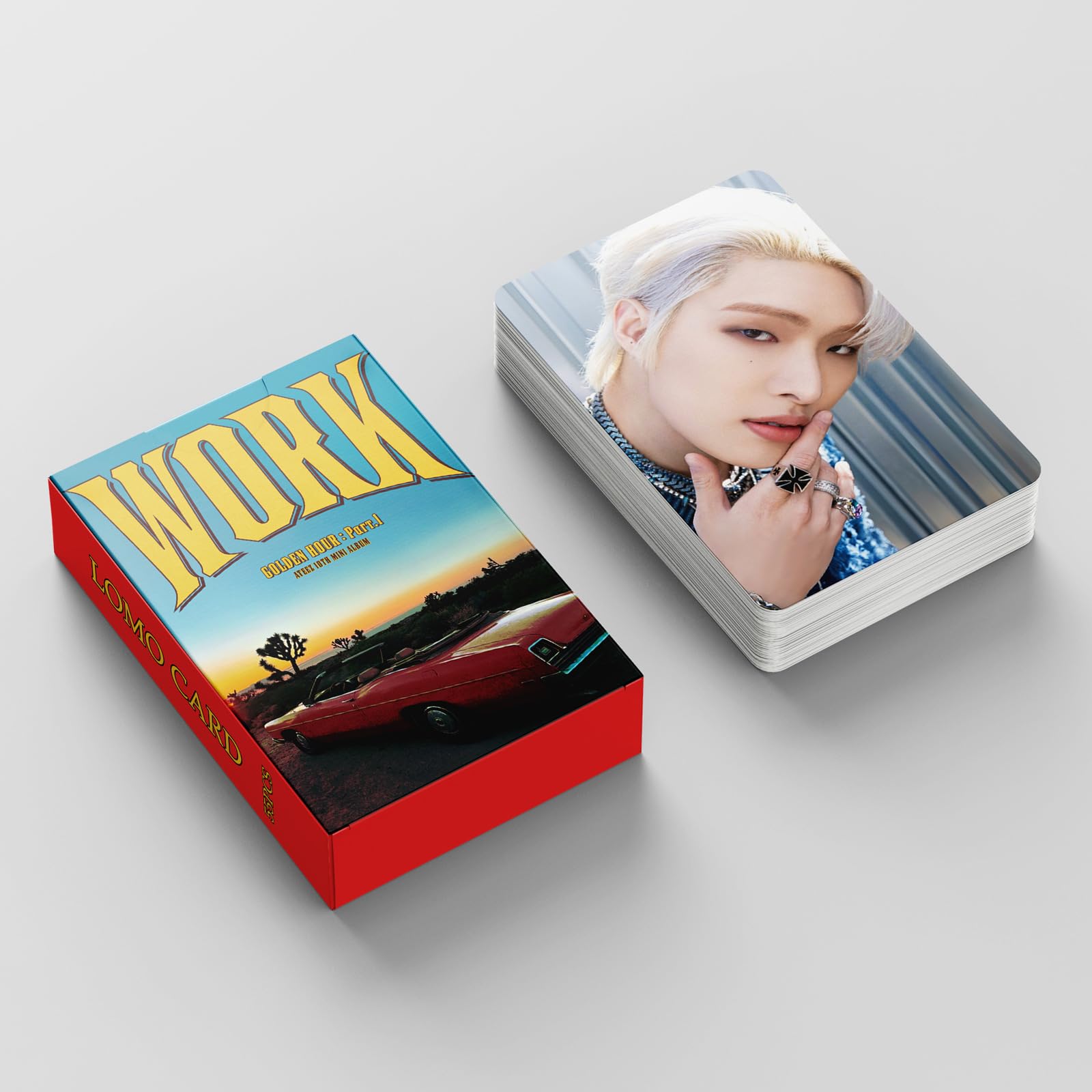 Cartes Photo ATEEZ - Lot De 124 Cartes (60 Cartes + 64 Autocollants) - Fan Merch, Collection, Décoration - 10