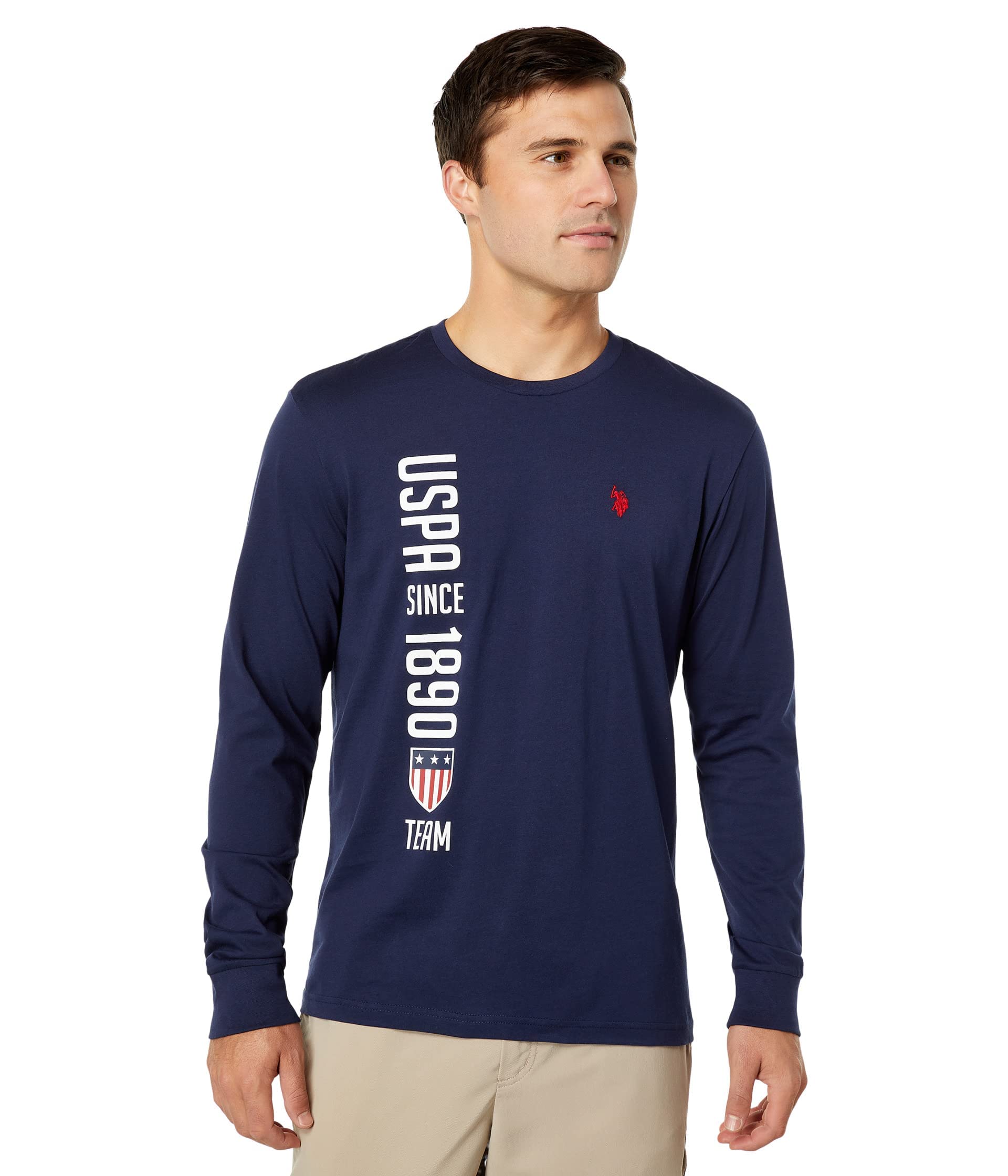 Polo Sleeve Vertical 1890 Print Tee