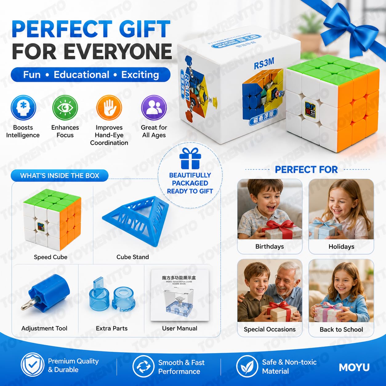 MoYu RS3M 2020 Magnetic 3x3x3 Speed Cube Stickerless Puzzle Cube — Amazon image 8