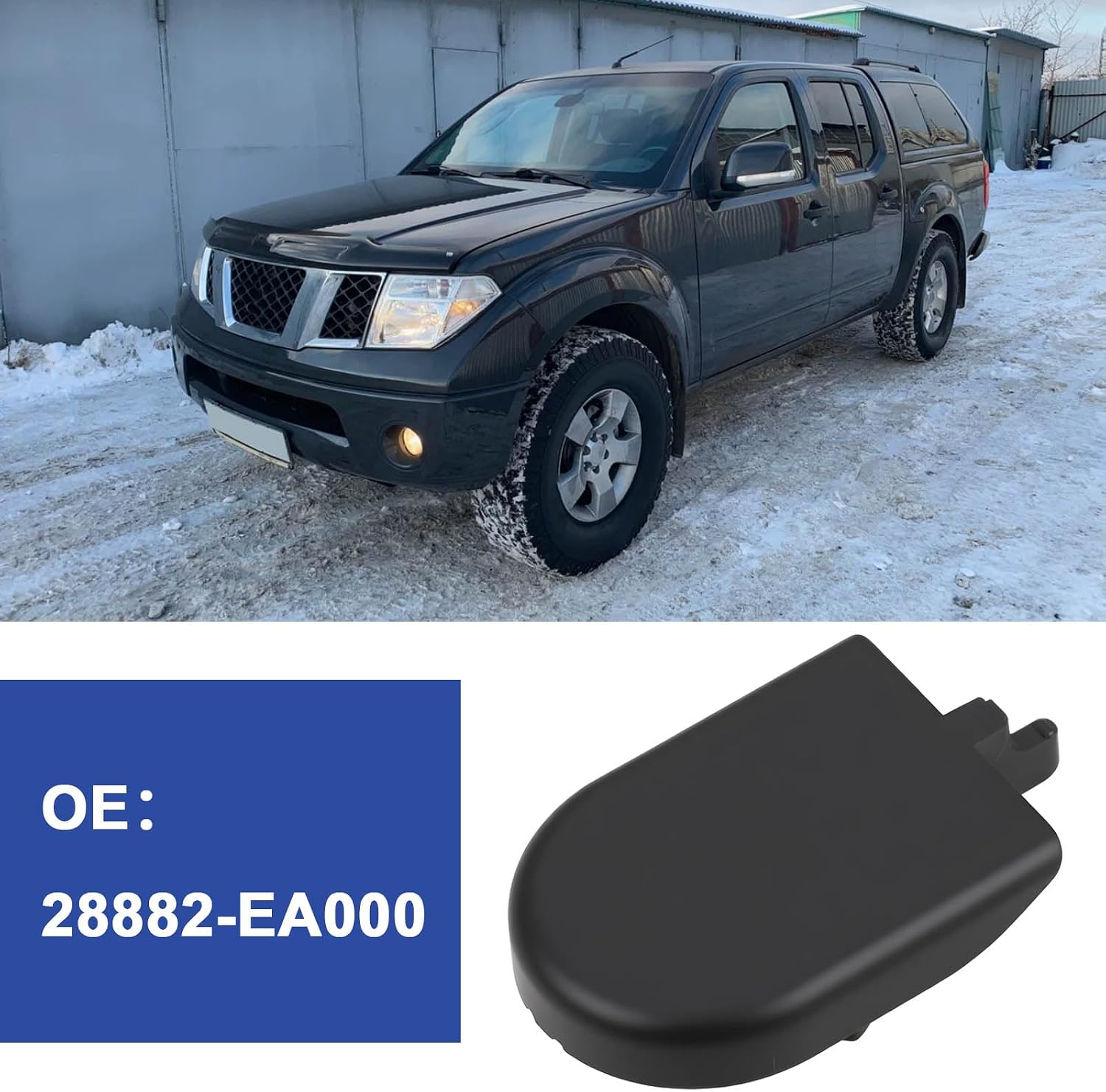 2X Car Front Windshield Wiper Nut Arm Cap Cover 28882-EA000 Compatible with Nissan Frontier 2005-2018