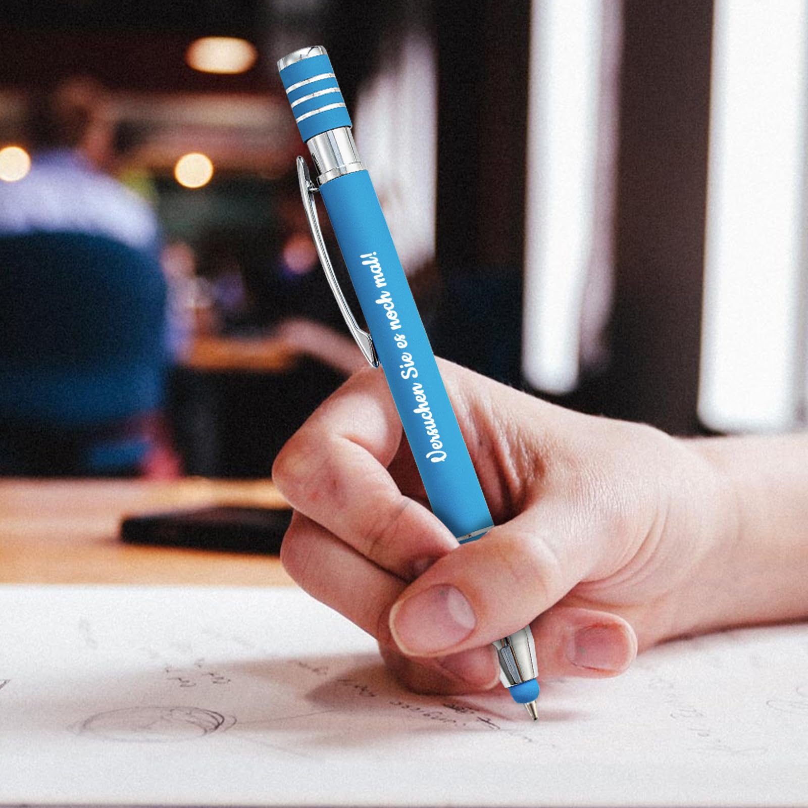 Personalisierter mehrfarbiger Kugelschreiber, benutzerdefinierter Soft-Touch-Kugelschreiber mit Stylus, personalisierter Namensstift aus Metall für Büro, Geschäft, Schule, schwarze Tinte - 36Stück