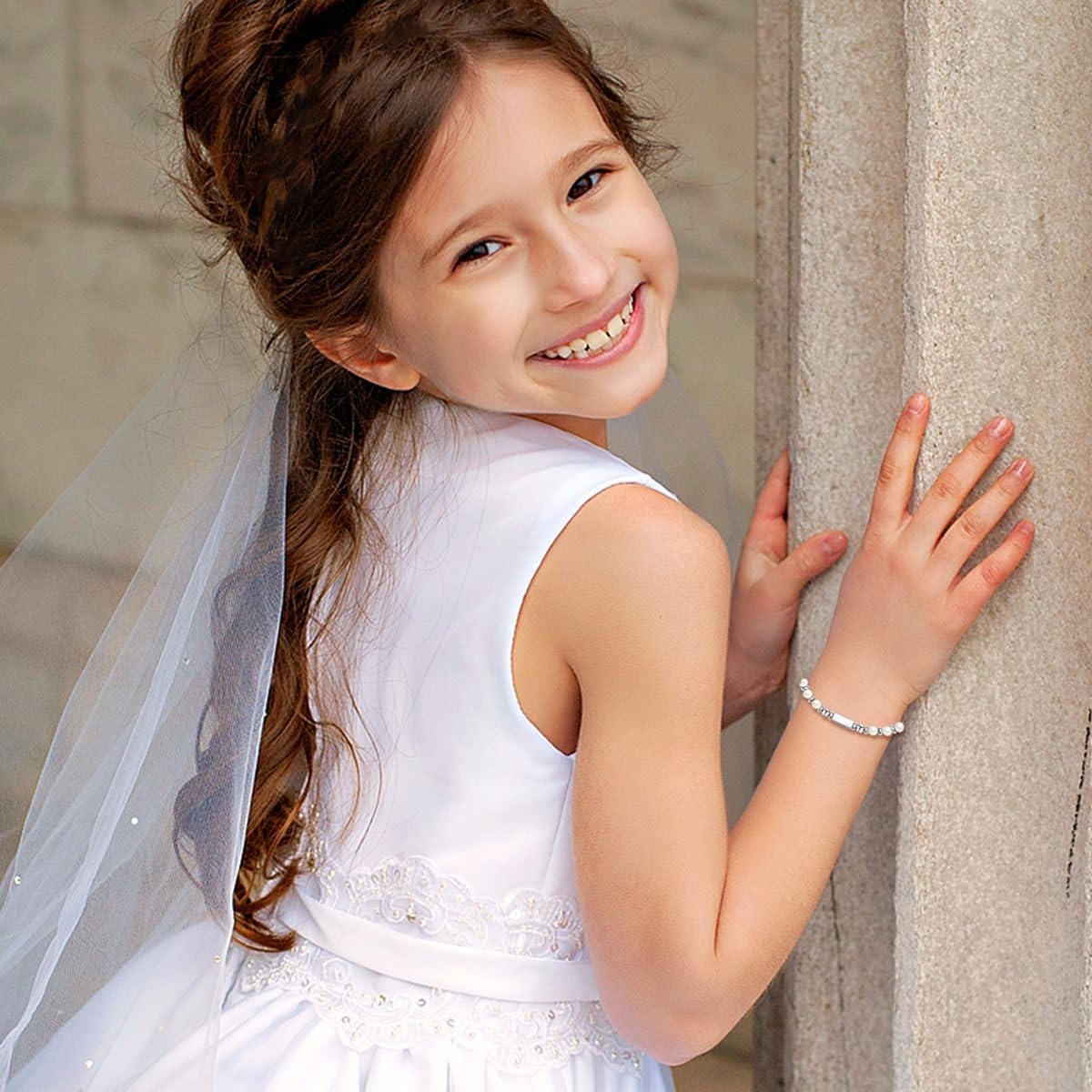 Cross Charm Bracelet for Girls, Baptism Confirmation First Communion Christian Easter Gifts for Teens Girls Goddaughter Granddaughter Niece Daughter - Image 4