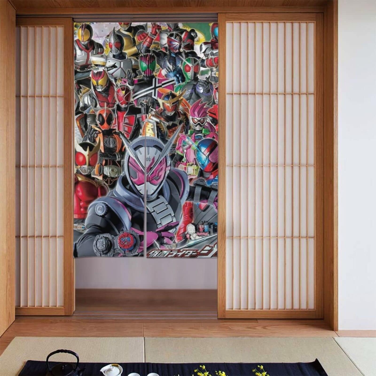 - 仮面ライダー のれん アニメ 目隠し 間仕切り おしゃれ 遮光 ロング 暖簾 洗濯可 インテリア 玄関 キッチン 洗面所 リビング 飲食店 出入り口 トイレ 幅86cm×丈143cm