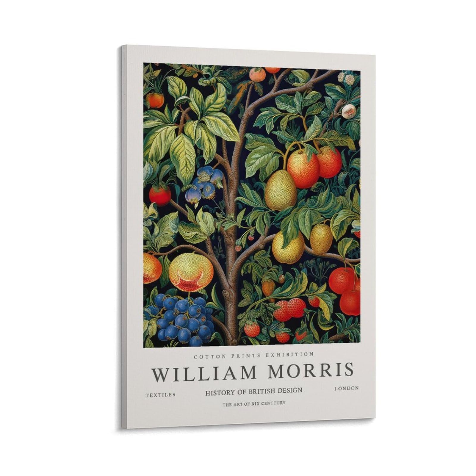 William Morris Vintage Fruit Flower Pattern Art Wall Poster For Room Aesthetic Canvas Wall Art Bedroom Decor 08x12inch(20x30cm)