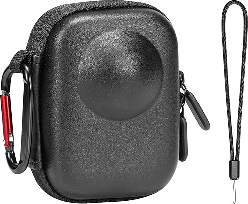 AMAZEAR Estuche de transporte para DJI OSMO 360 Accesorios, portátil OSMO360 Bolsa de almacenamiento compacta con correa para la muñeca Cuero PU