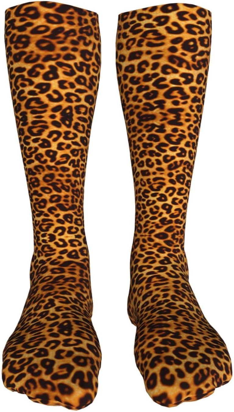 Animal Leopard Print Kids Cozy Knee High Tube Compression Socks Novelty Athletic Long Crew Socks for Child Girls Boys 19.8in - Image 4