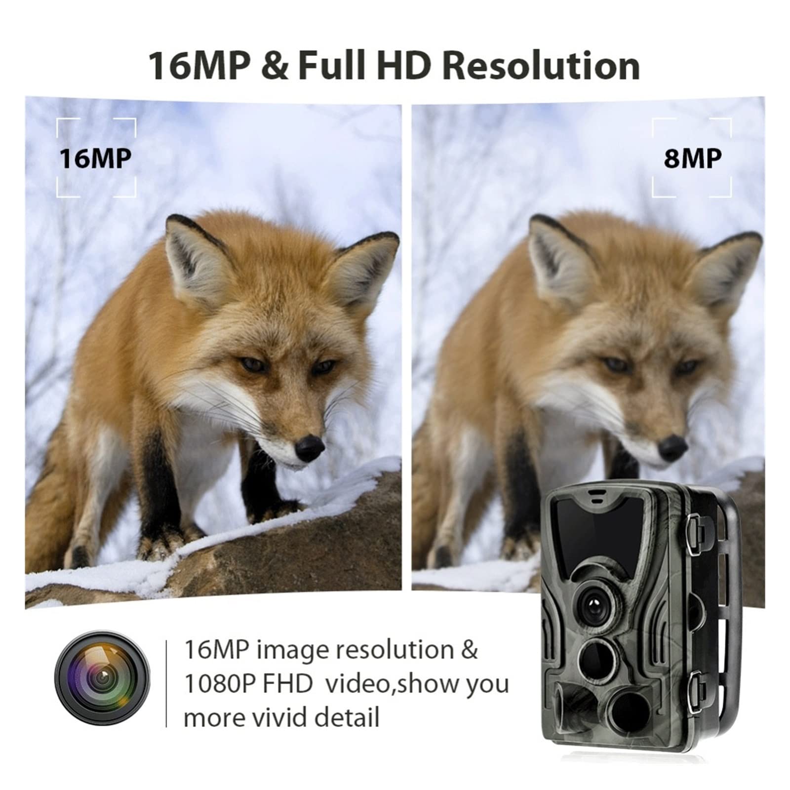 Kamera Obserwacji Dzikiej Przyrody Bezprzewodowa Kamera Myśliwska Trail Kamery Noktowizyjne HC801A 20MP 1080P IP65 Fotopułapka 0.3s Wyzwalacz Nadzór Dzikiej Przyrody Niezawodny Dokładny Monitoring