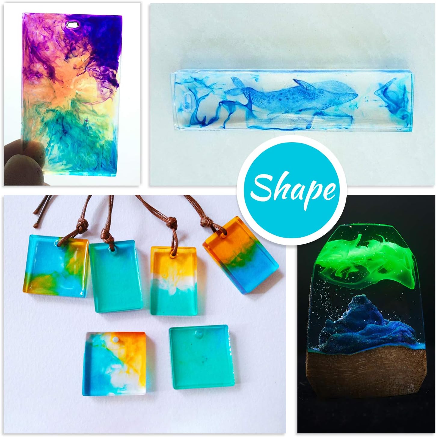 24 Color Epoxy Pigment - Crystal Transparent Dye for DIY Resin Art, Jewelry Making - Concentrated UV Resin Colorant for Paint, Tumbler, Craft - 0.35 oz/10ml Each - Image 3