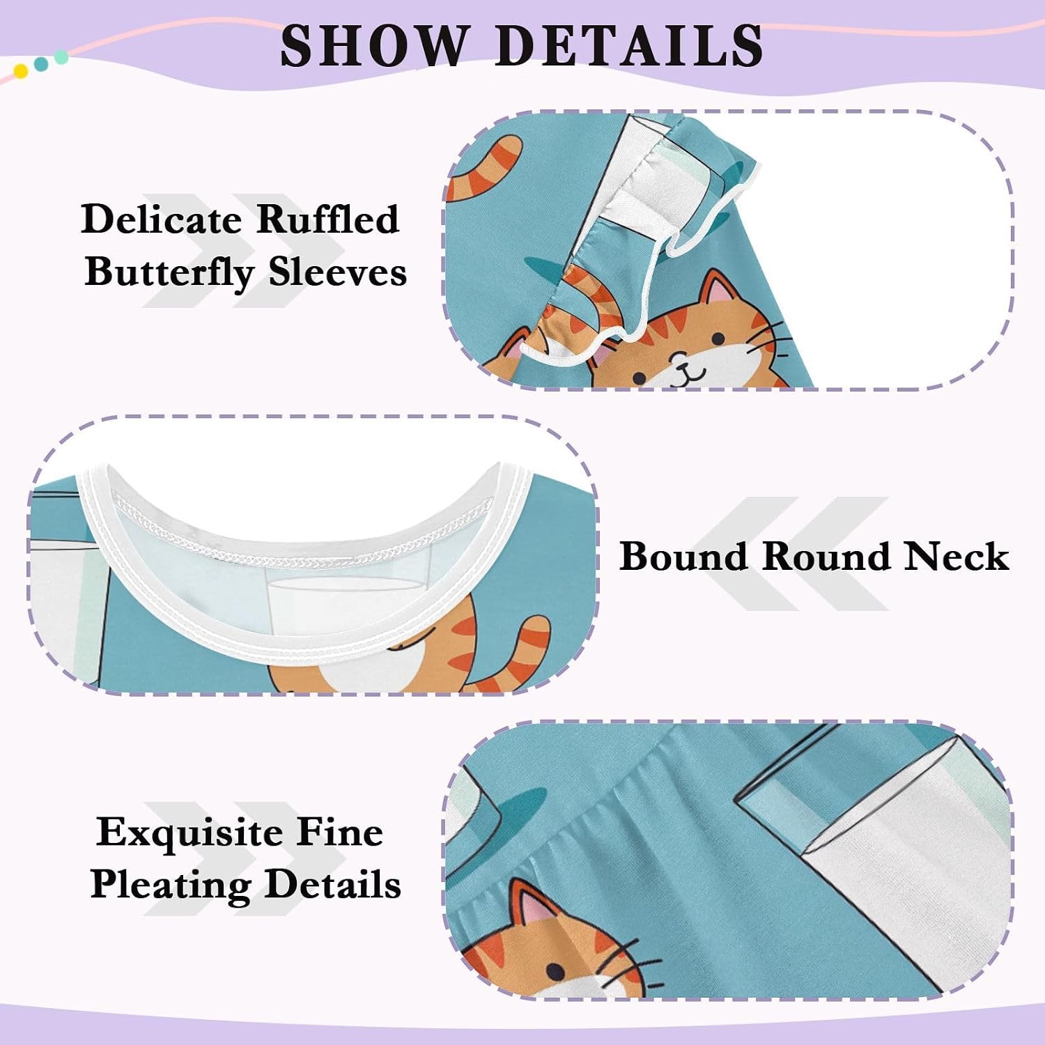 visesunny Toddler Clothes for Girls Cute Orange Cat Milk Long Sleeve Fall Shirts Cotton Top with Ruffle Collar