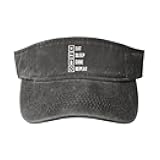 Baseball Cap Eat Sleep Code Repeat, Funny, Programmer Sun Visor Hat for Women Golf Cap Men Sports Sun Visor Hats Running Visor Hat Deep Heather