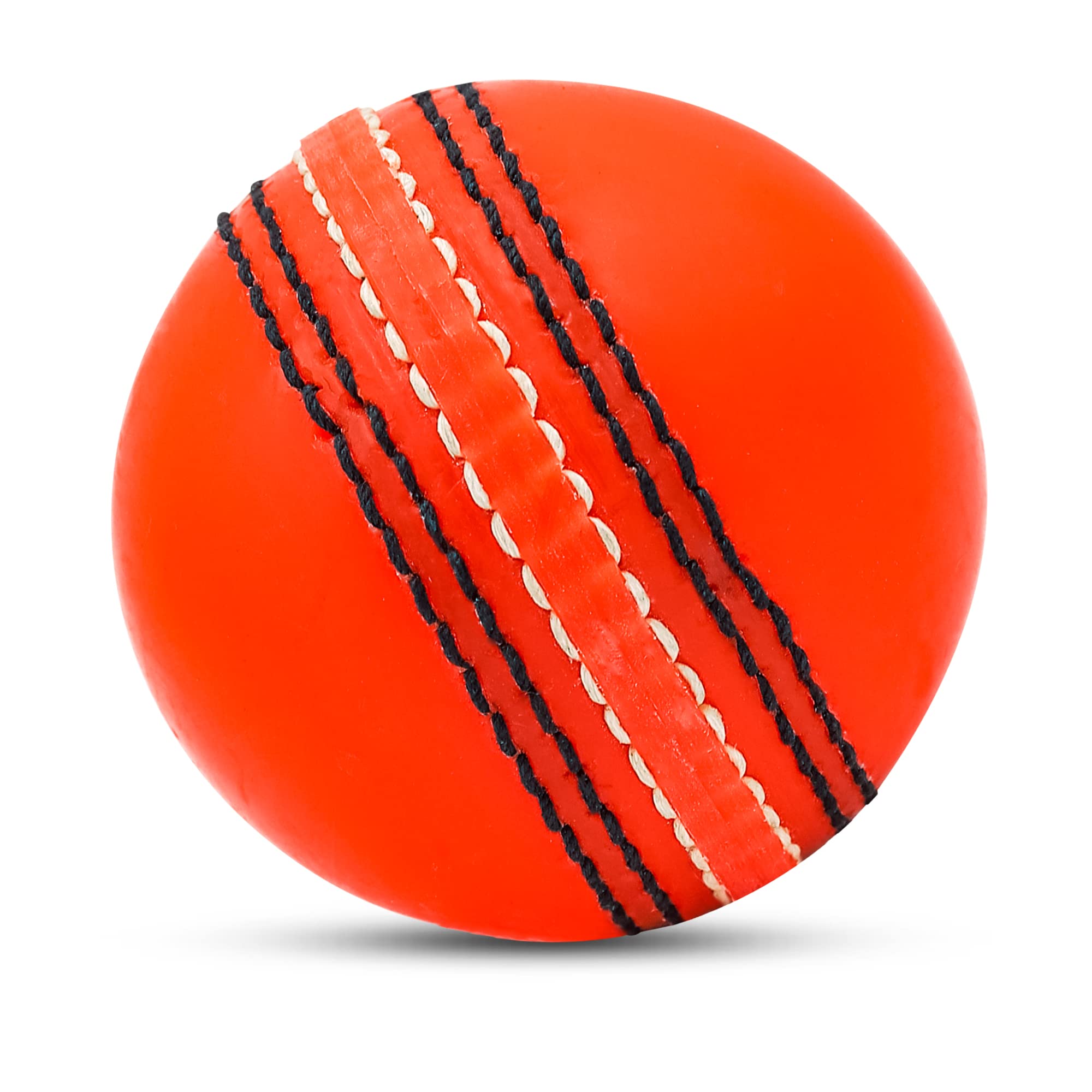 ZipperLime 3 Pack Practice Cricket Ball Durable Stitched Seam Training Cricket Balls with Core Standard Bounce Swing Spin Batting Bowling Fielding Training Equipment Balls Men Women Teens Orange