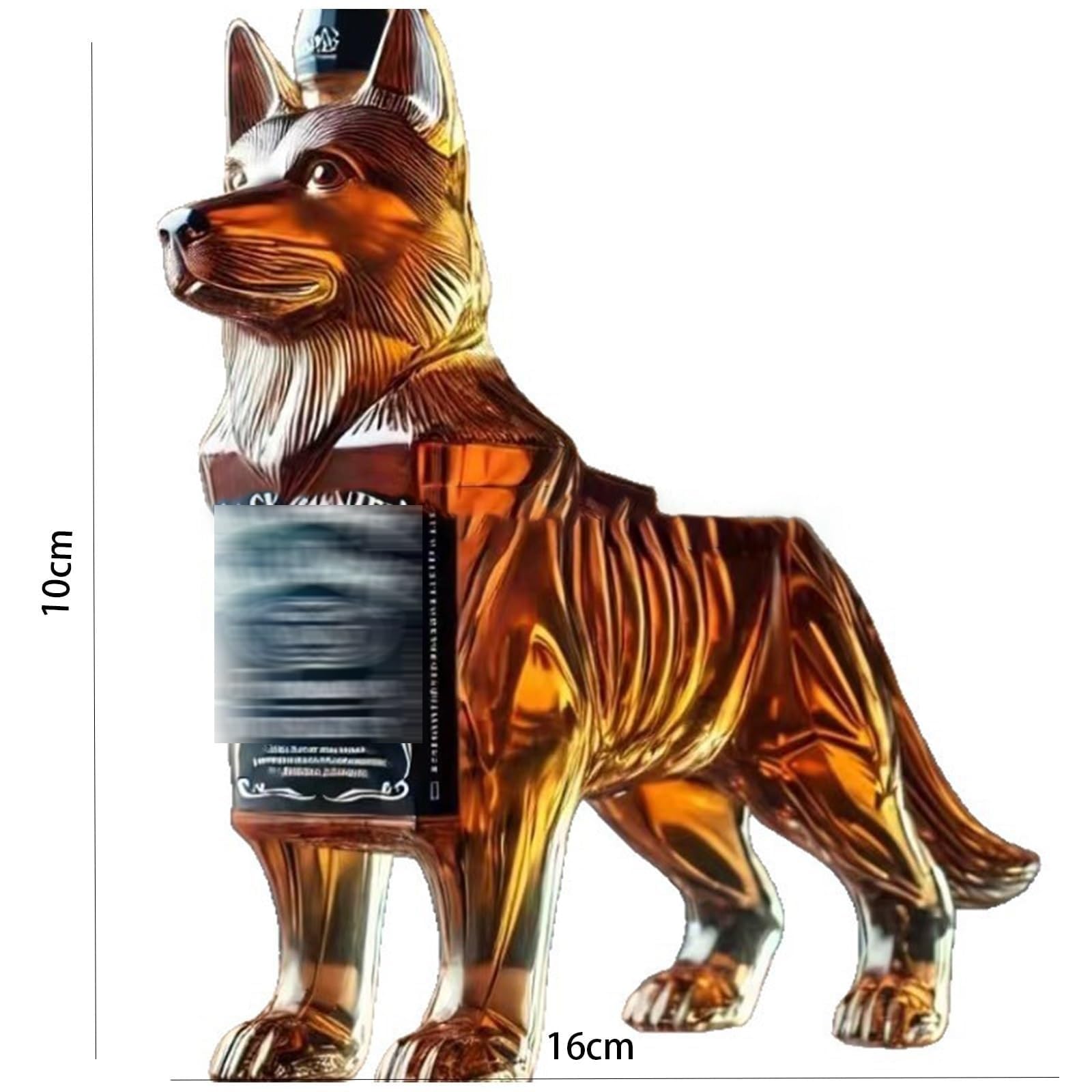 karafka, 300 ml, butelki z motywem zwierząt, karafki do alkoholu, figurki wizerunkiem psa, prezent dla miłośników(A)
