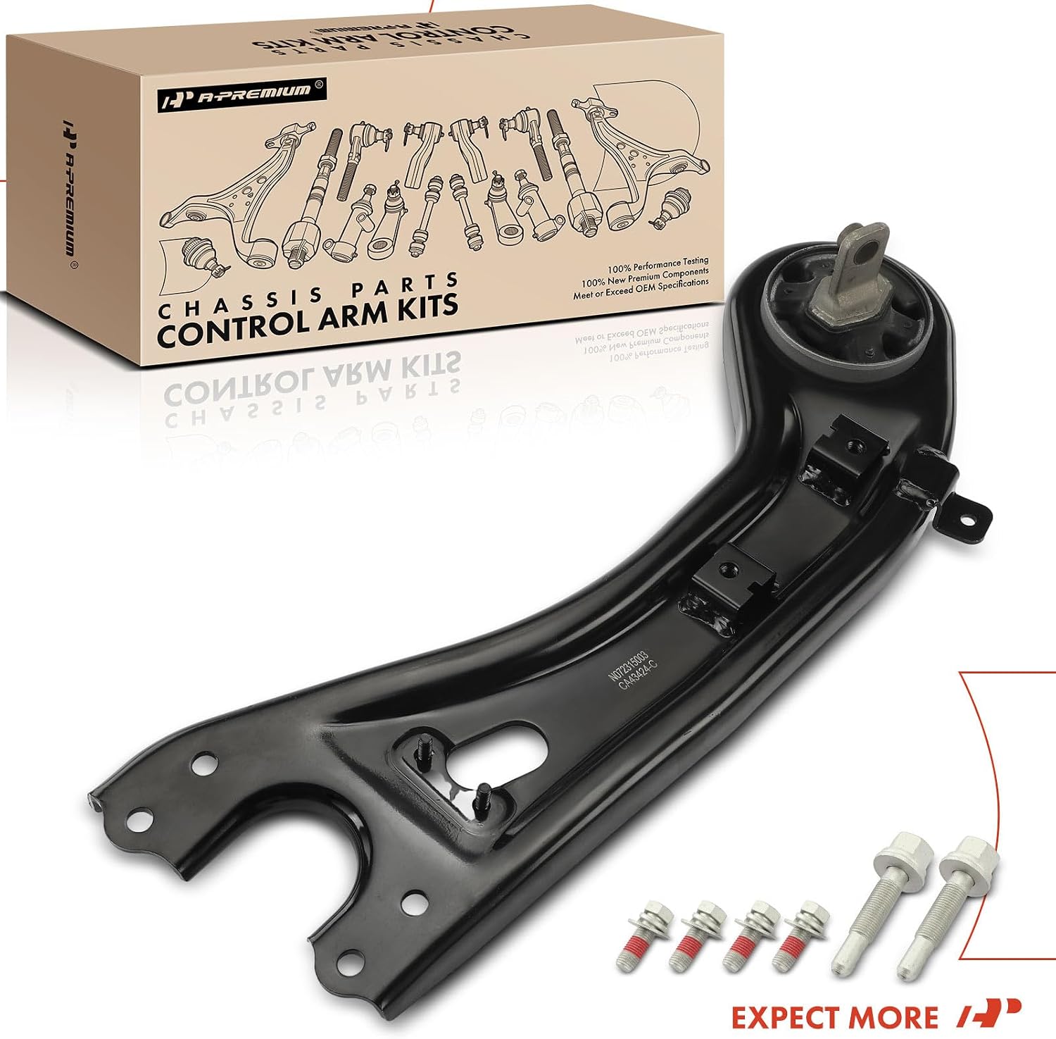 A-Premium Rear Left Suspension Trailing Arm Compatible with Kia Sorento 2014-2015 & Hyundai Santa Fe Sport 2013-2014, FWD