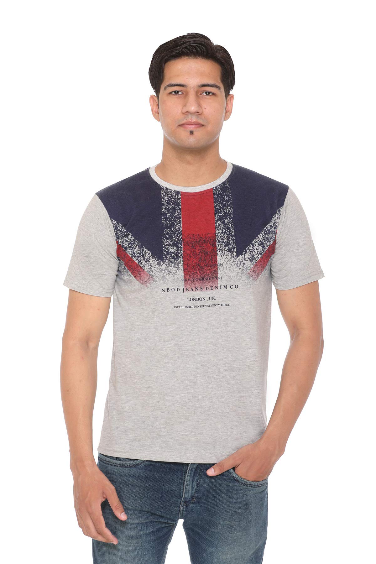 NBOD Men's Regular Fit T-Shirt (AZ-VD-T-H-09-XL_Multicolored_X-Large)