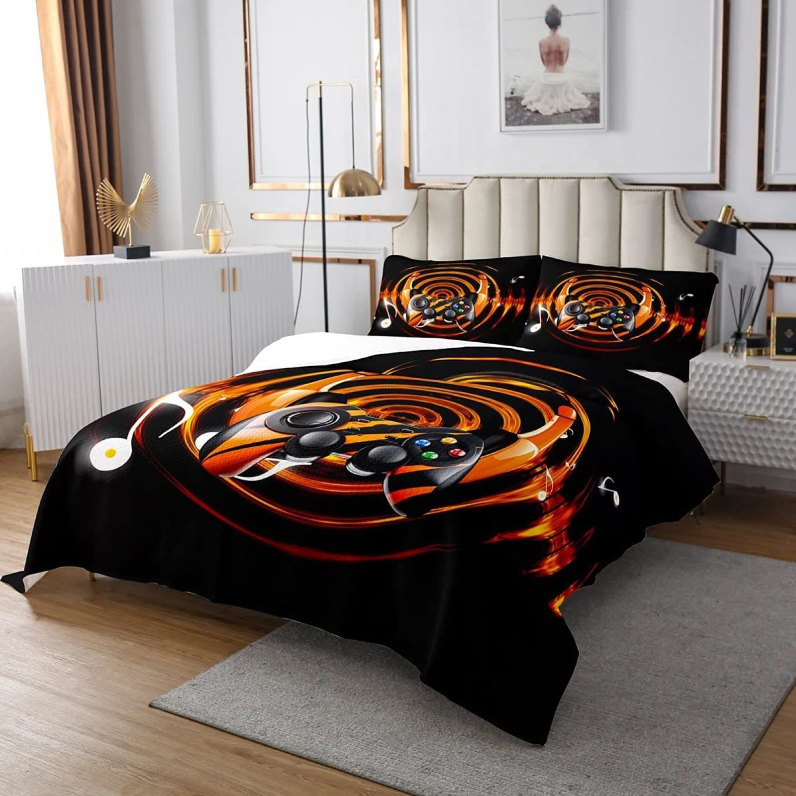 QEODAH Housse De Couette 220x240 Perroquet - Parure De Lit 2 Personnes