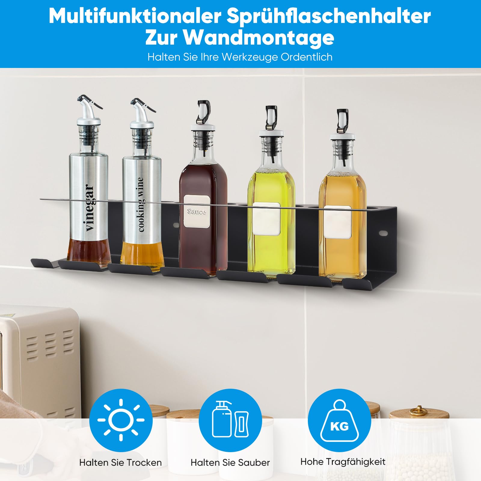 Spraydosenhalter 2Stück Metall-Wandhalterung mit 5 Schlitzen Dosenhalter Werkstatt & Garage Sprühdosenhalter als Spraydosen Regal Robuste Wandhalterung für Hobbyraum
