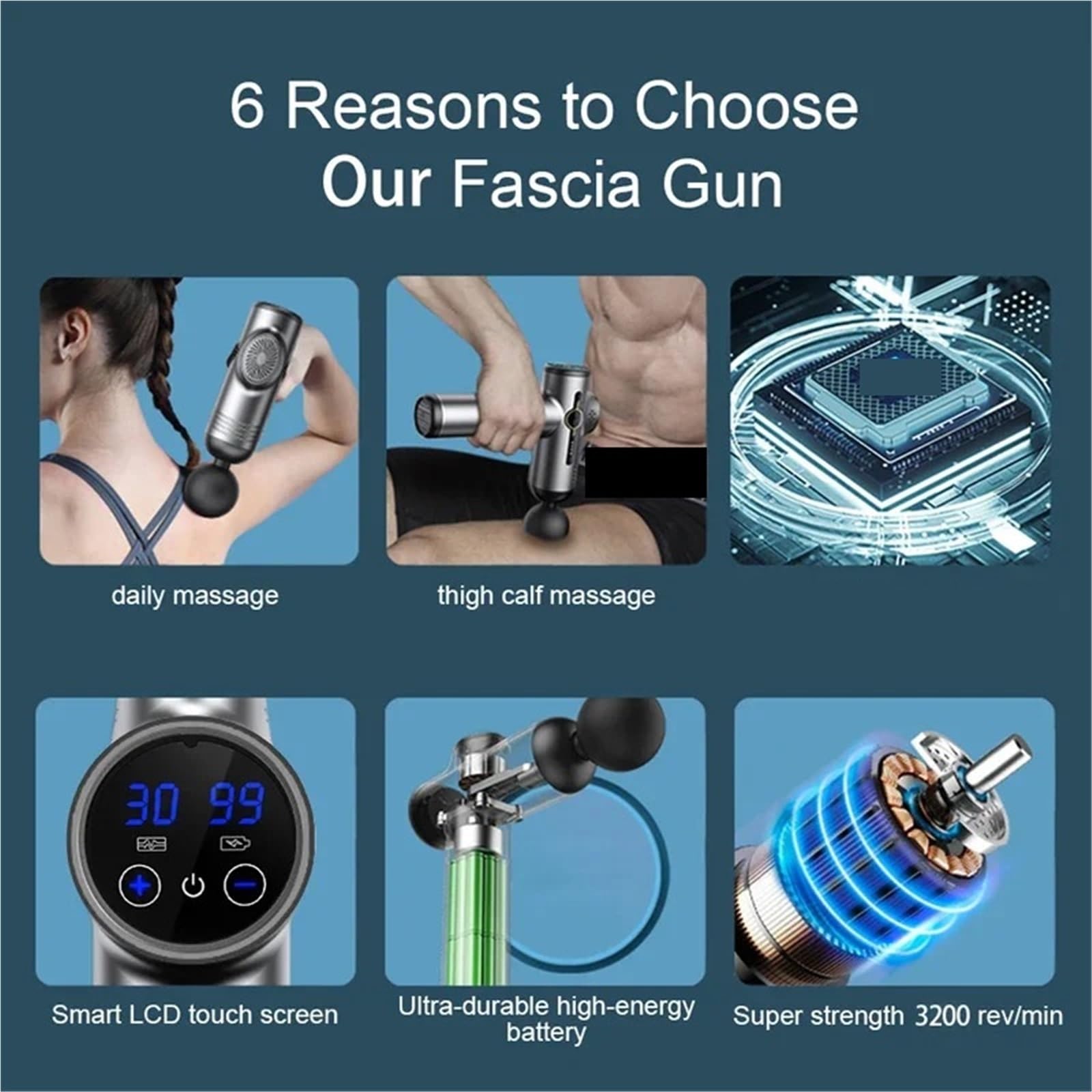 Pistola de masaje, Mini Pistola De Masaje Eléctrica Para Relajación Muscular, Masajeador Fitness Con Vibración Para Cuerpo, Cuello, Espalda, Viaje En Casa para hombres/mujeres