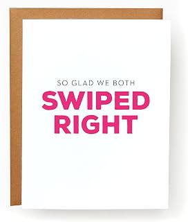So Glad We Both Swiped Right Card, Greeting Card, Love Card, Valentine's Day Card, Dating Apps, Swipe Right