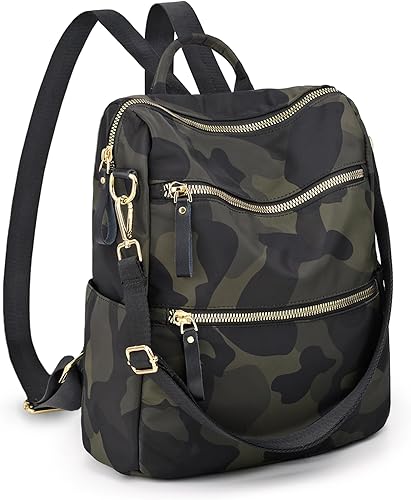 Miniatura 1 de Uromee Mochila para mujer, bolsa de hombro impermeable de nailon para viaje, 303 Camo, Mochilas Daypack