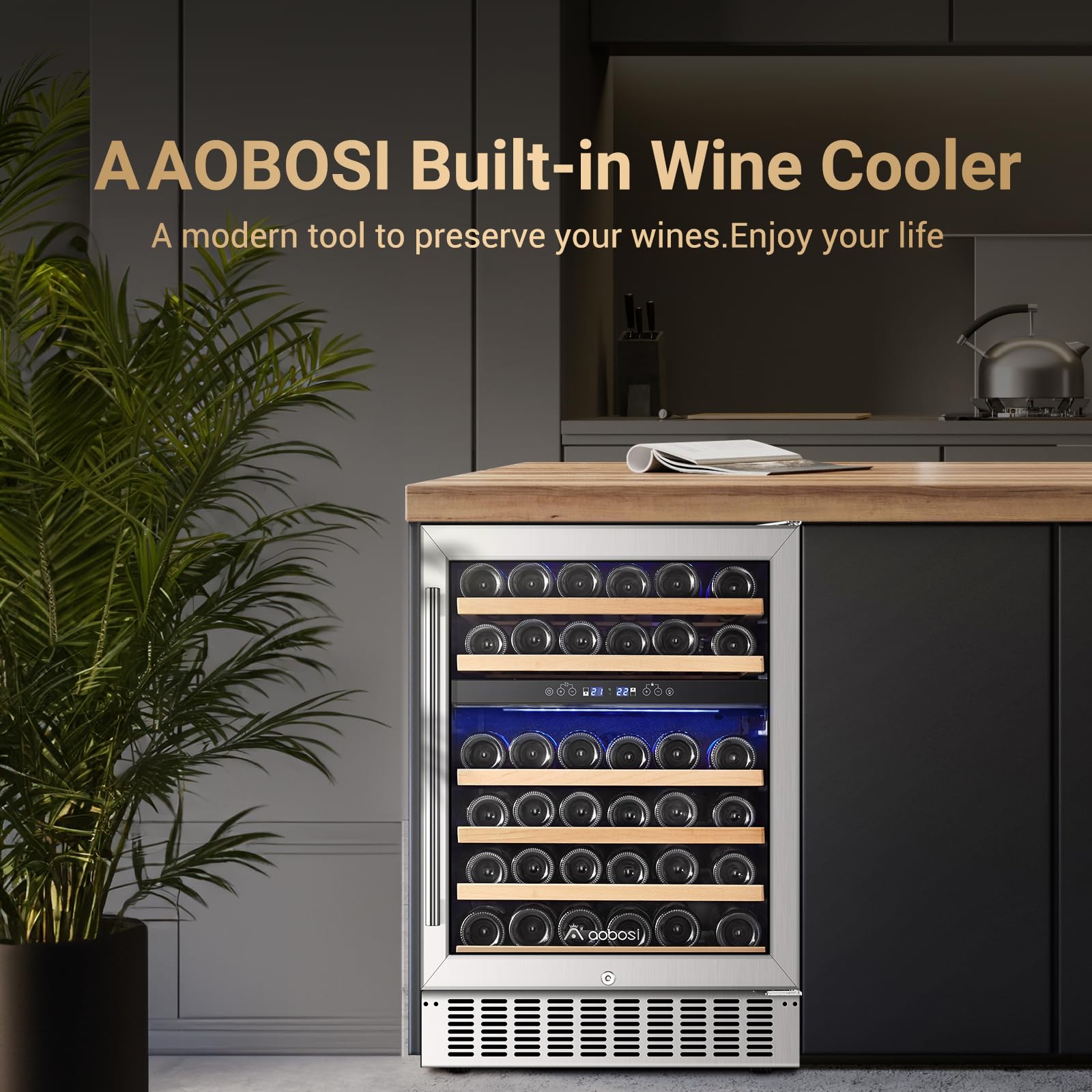 Amazon.com: AAOBOSI 46 Bottles Wine Fridge, 24 Inch Wine