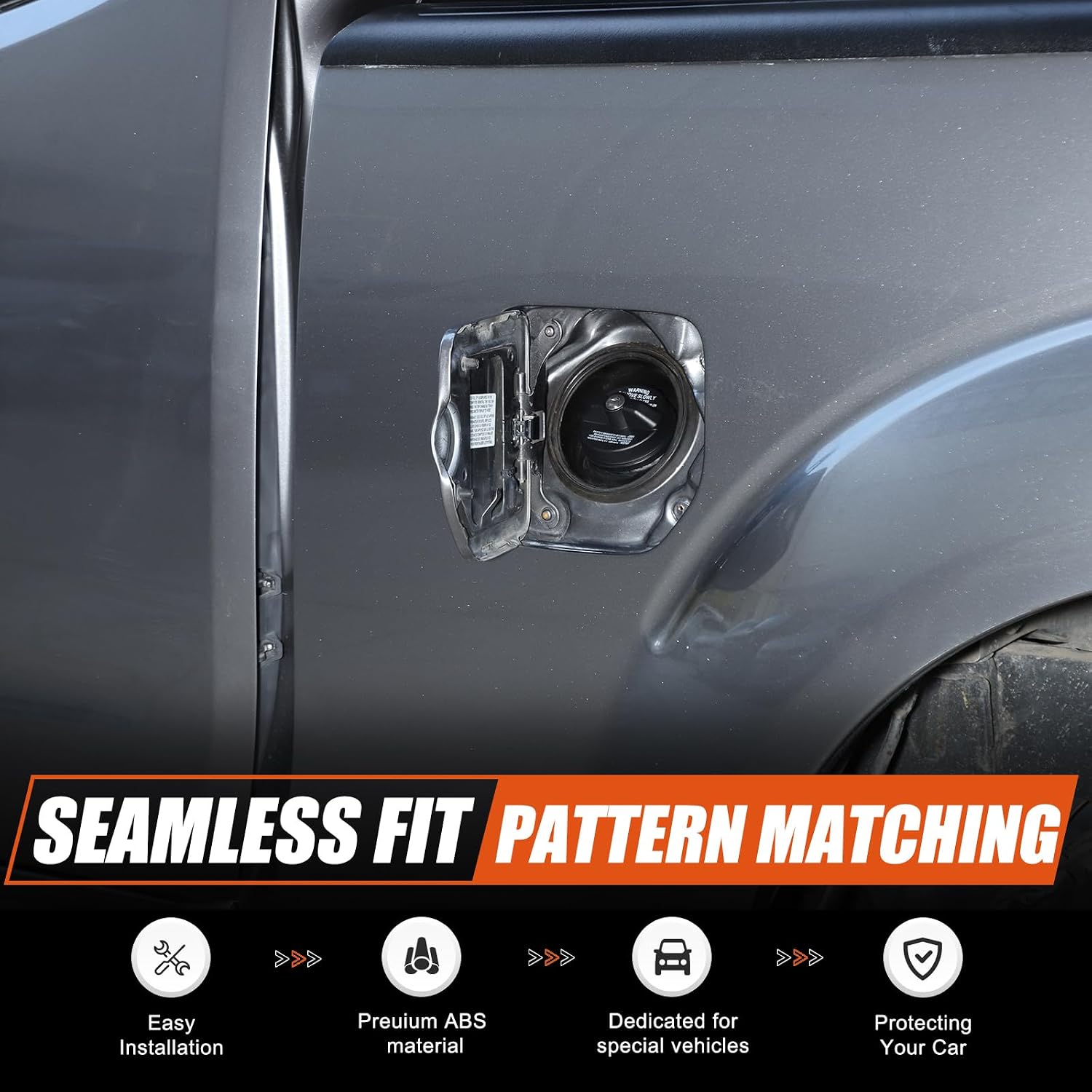 Fuel Tank Cap Replacement Anti-theft Lock Cap Compatible with Nissan Frontier 2009-2017,ABS Gas Cap Tank Trim Cover Fuel Filler Protector with Lock Car Accessories