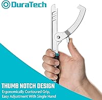 Vista 5 de DURATECH Llave de tuerca de bloqueo para colador de fregadero, ajustable hasta 4-3⁄4 pulgadas de capacidad de mordaza, para instalar o quitar