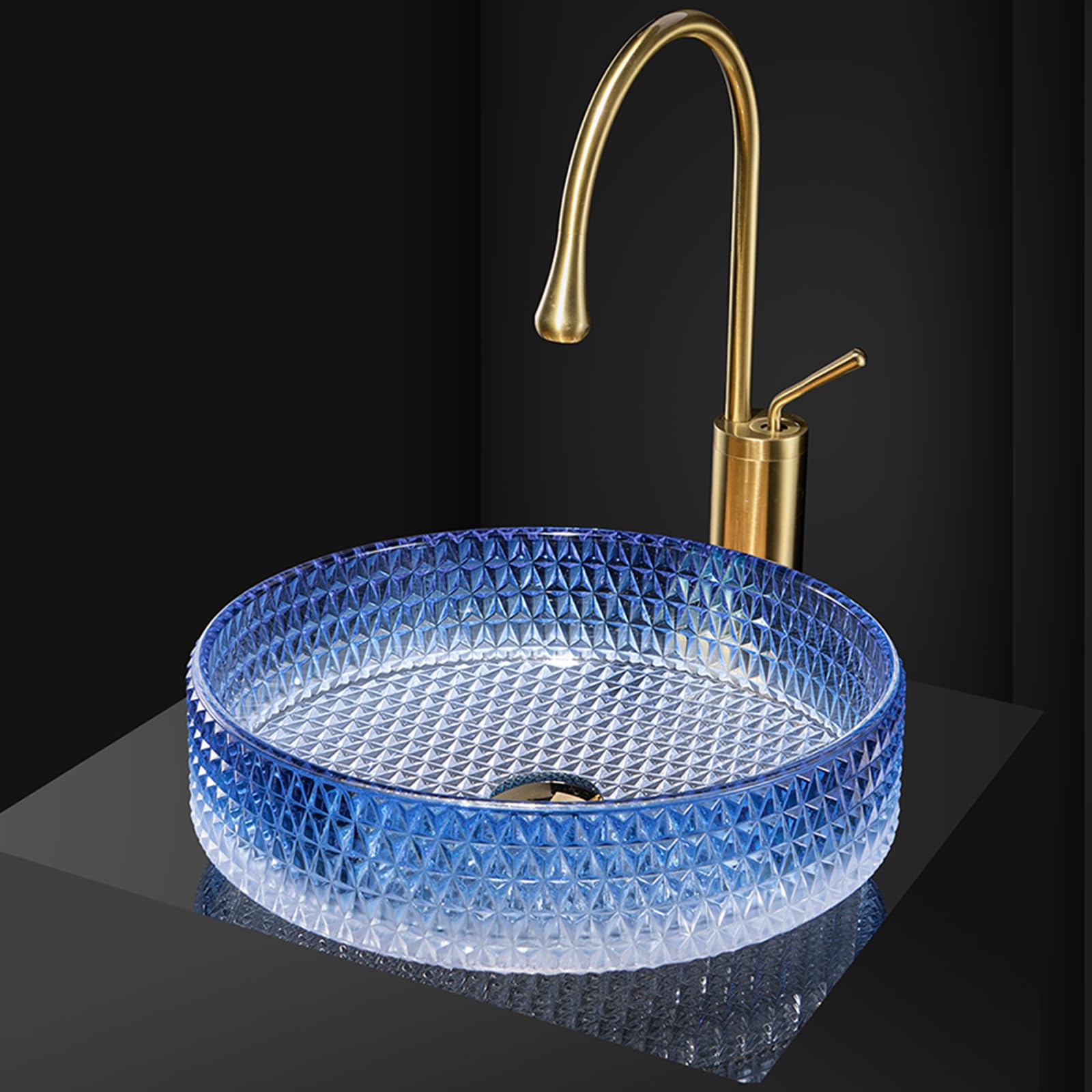 Lavabo Trasparente In PET Per Viso E Capelli - Design Compatto Rotondo, Uso Multifunzione Domestico
