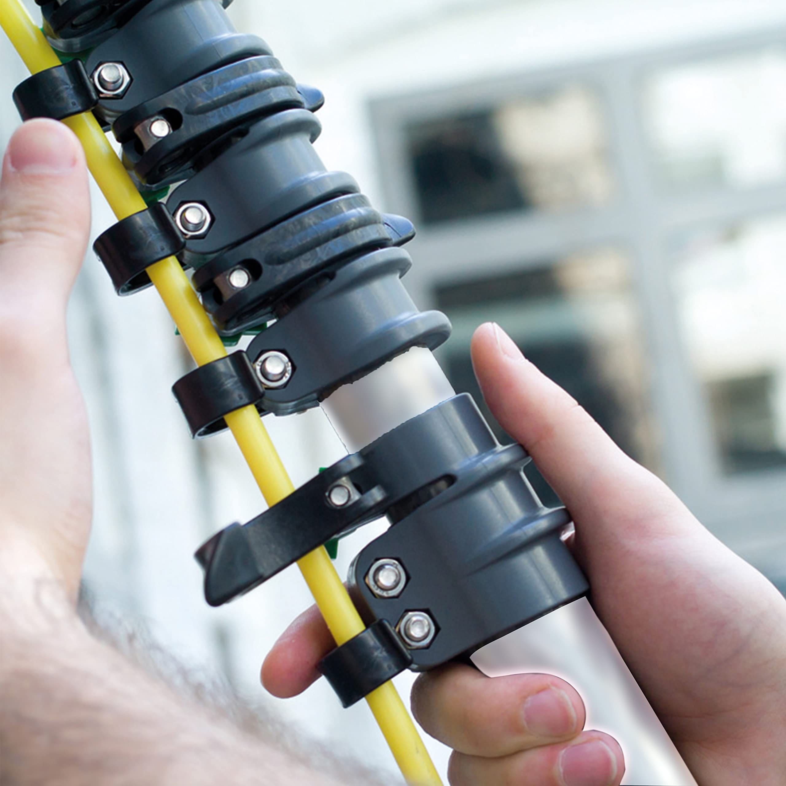 Unger AN60G NLite Manico Maestro Connect in alluminio, 6,00 m, dimensione: 1,71 m, dimensione corta, 4 elementi, 35 mm esterno