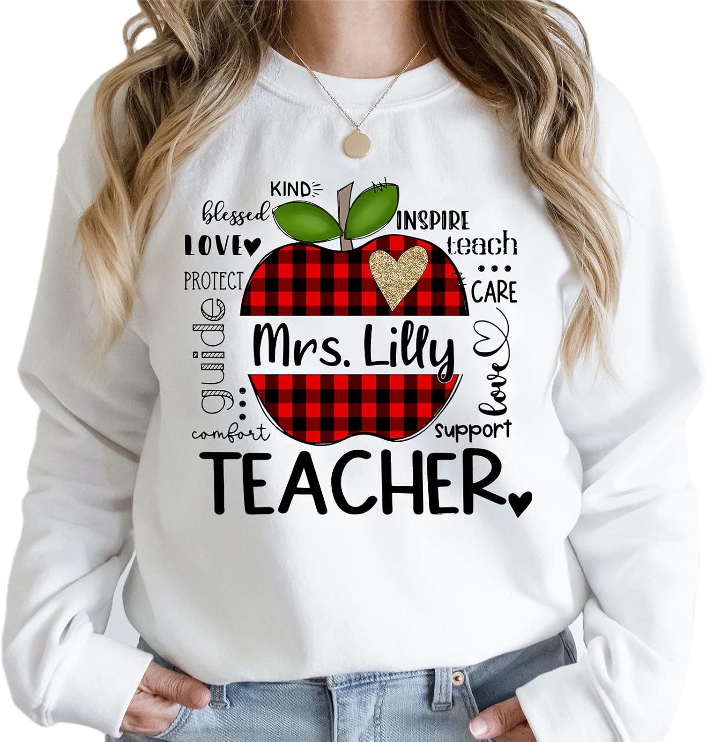 NAZENTI Personalized Teacher Shirts, Teacher Gifts, Back to School Shirt, Preschool Teacher Shirts - Image 2