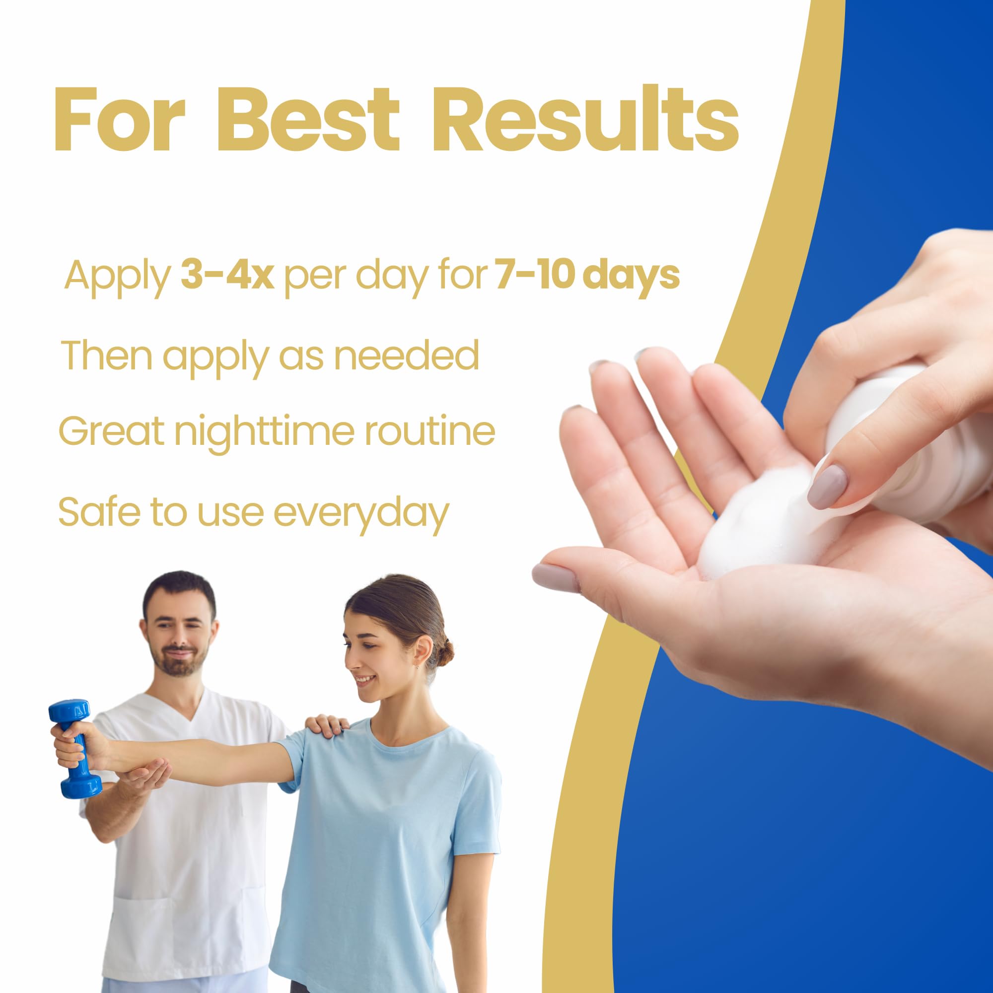 Nerve Relief Muscle Foam - Nerve Spray Magnesium - Arnica - Boswellia - Menthol Formula - Nerve and Muscle Relief – Fast-Acting with Magnesium Sulfate - 150 ml - 1 Count — Amazon image 4