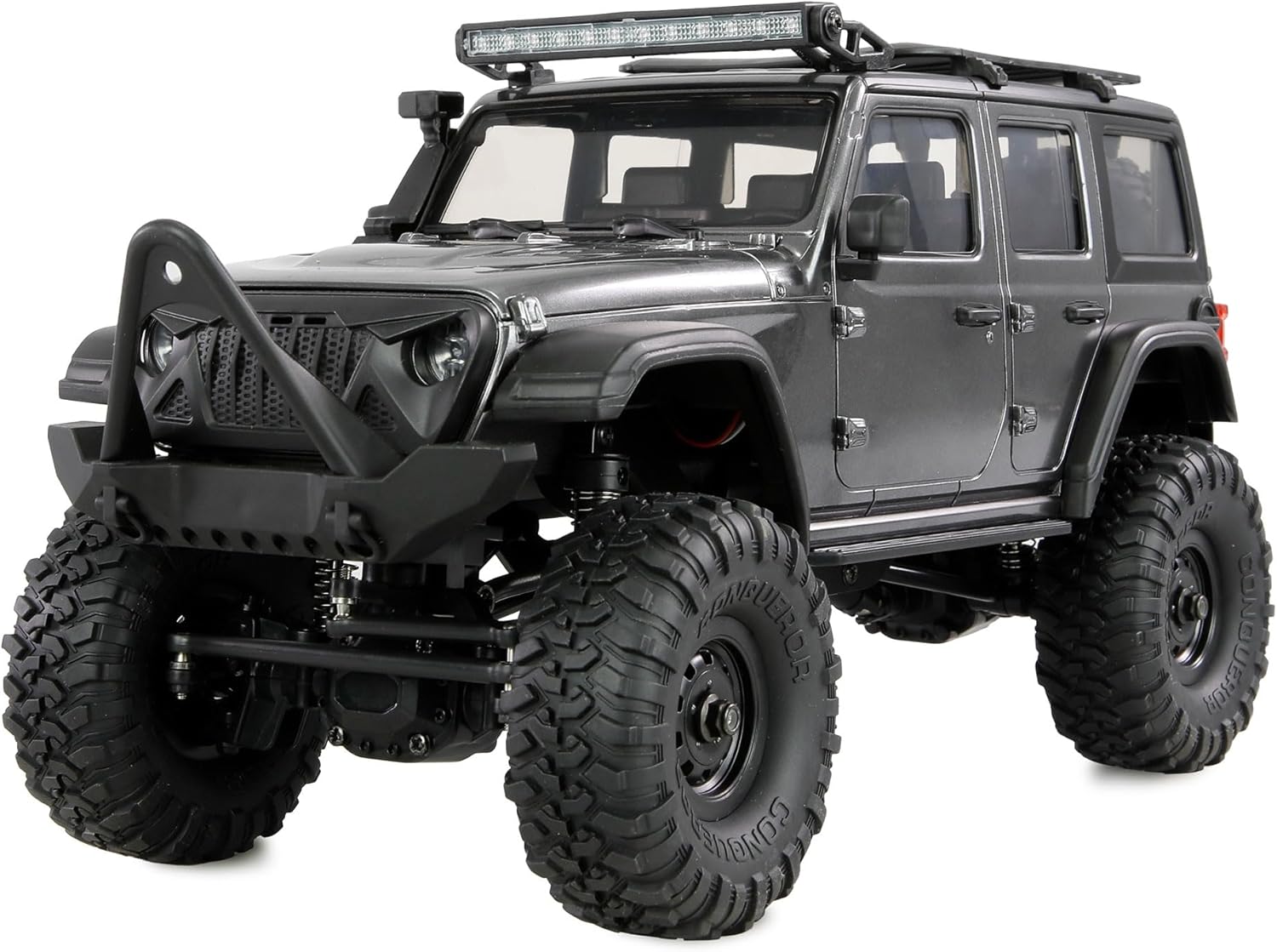 Amewi AMXRock Mini Crosstrail Scale Crawler 4WD 1:16 RTR Grey with Remote Control, Battery, Charging Cable