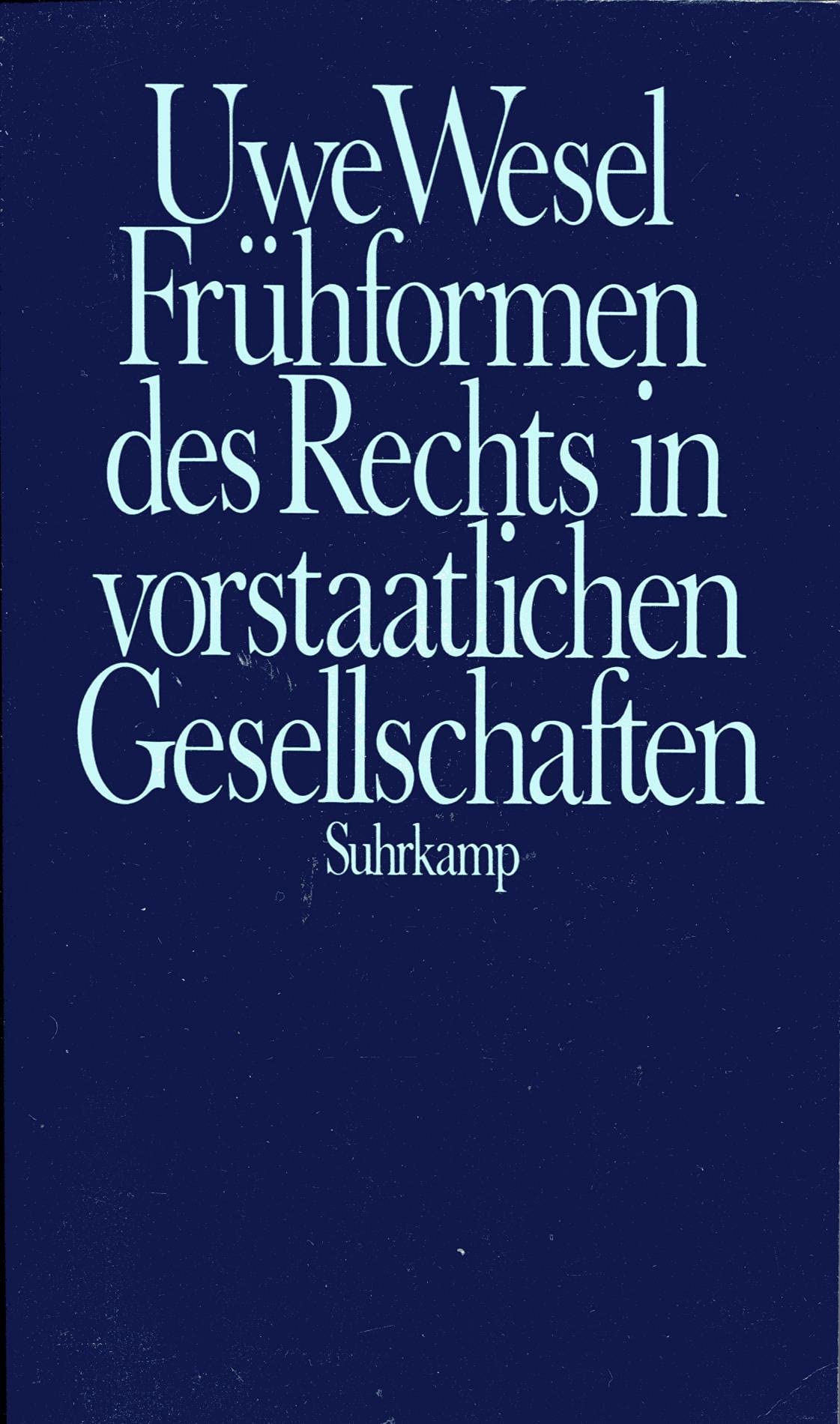 Frühformen des Rechts in vorstaatlichen Gesellschaften: Umrisse einer Frühgeschichte des Rechts bei Sammlern und Jägern und akephalen Ackerbauern und Hirten