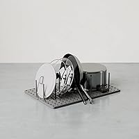 Vista 2 de Peggy Kitchen Drawer Cupboard Organizer Tray - Adjustable Storage System For Food Containers, Cookware, Serveware, Utensils and More, Grey