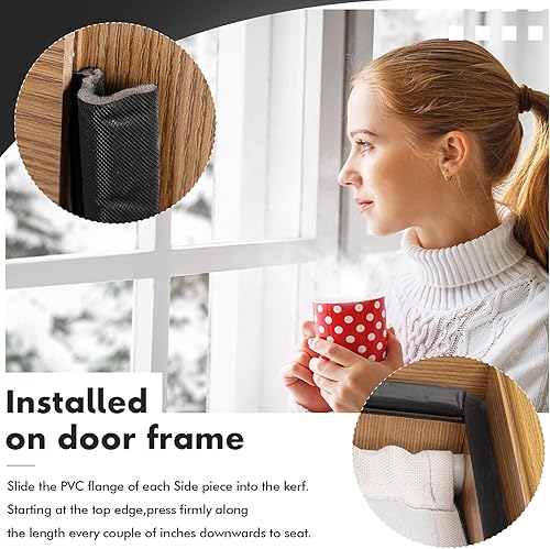 Miniatura 6 de Burlete para puertas y ventanas a prueba de ruidosinclemencias del tiempo con forma de V sellos de instalación para la ranura de corte de sierra del