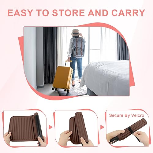 Miniatura 6 de Alfombrilla grande de silicona resistente al calor, alfombrilla profesional para herramientas de pelo caliente para rizar, plancha plana, alisador