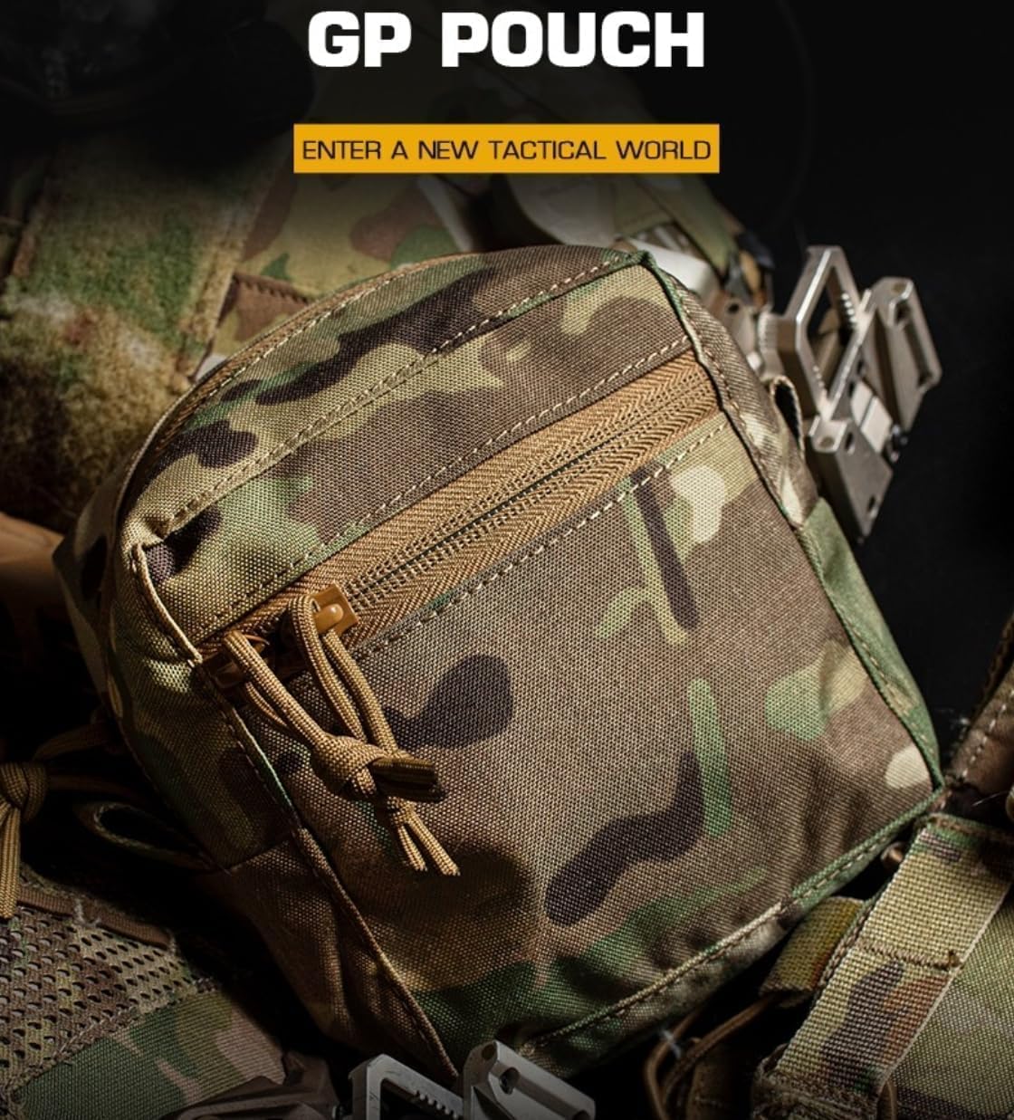 Tactical GP Pouch Square Large Sundry Bag Outdoor Waist Belt MOLLE Storage Bag