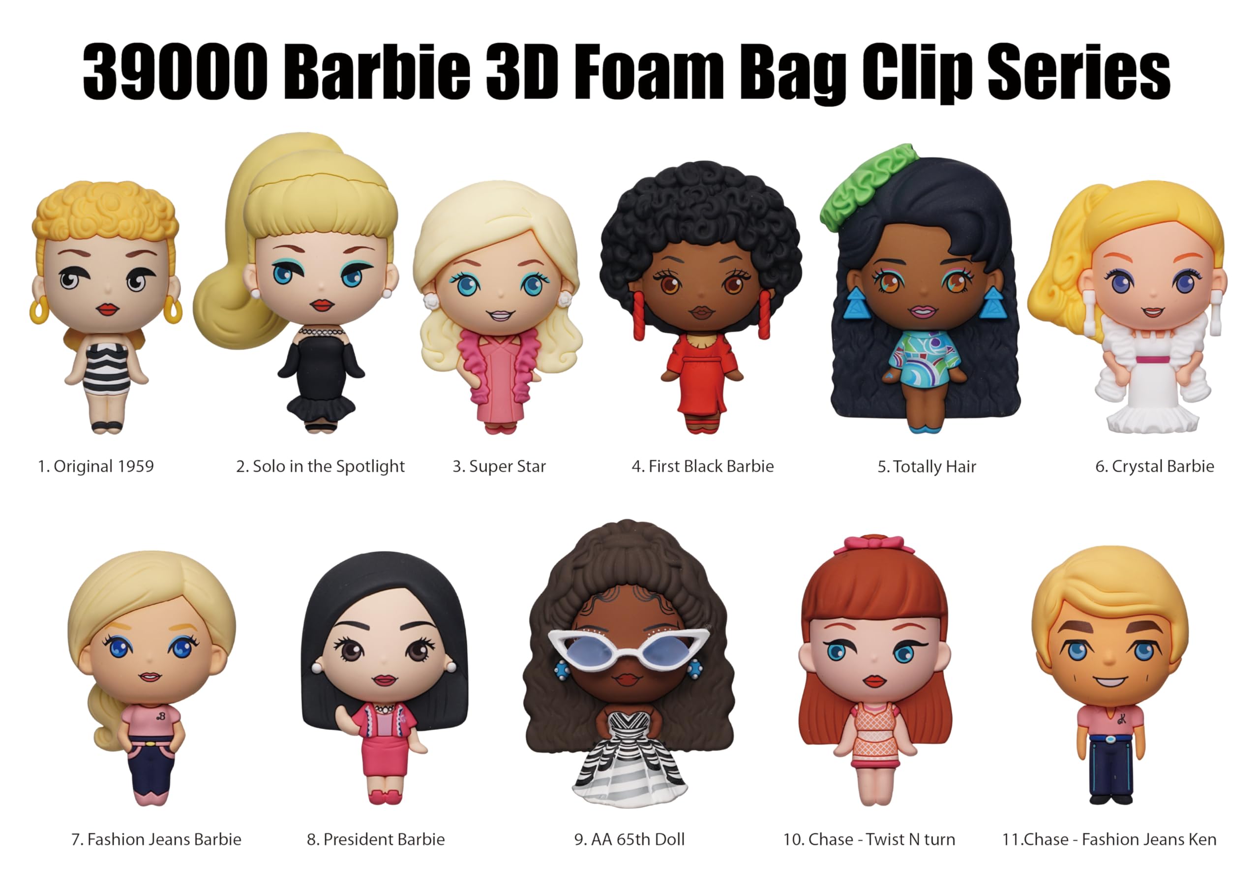 Amazon.com: Barbie 3D Foam Bag Clip 24pc Blind Bag PDQ : Clothing