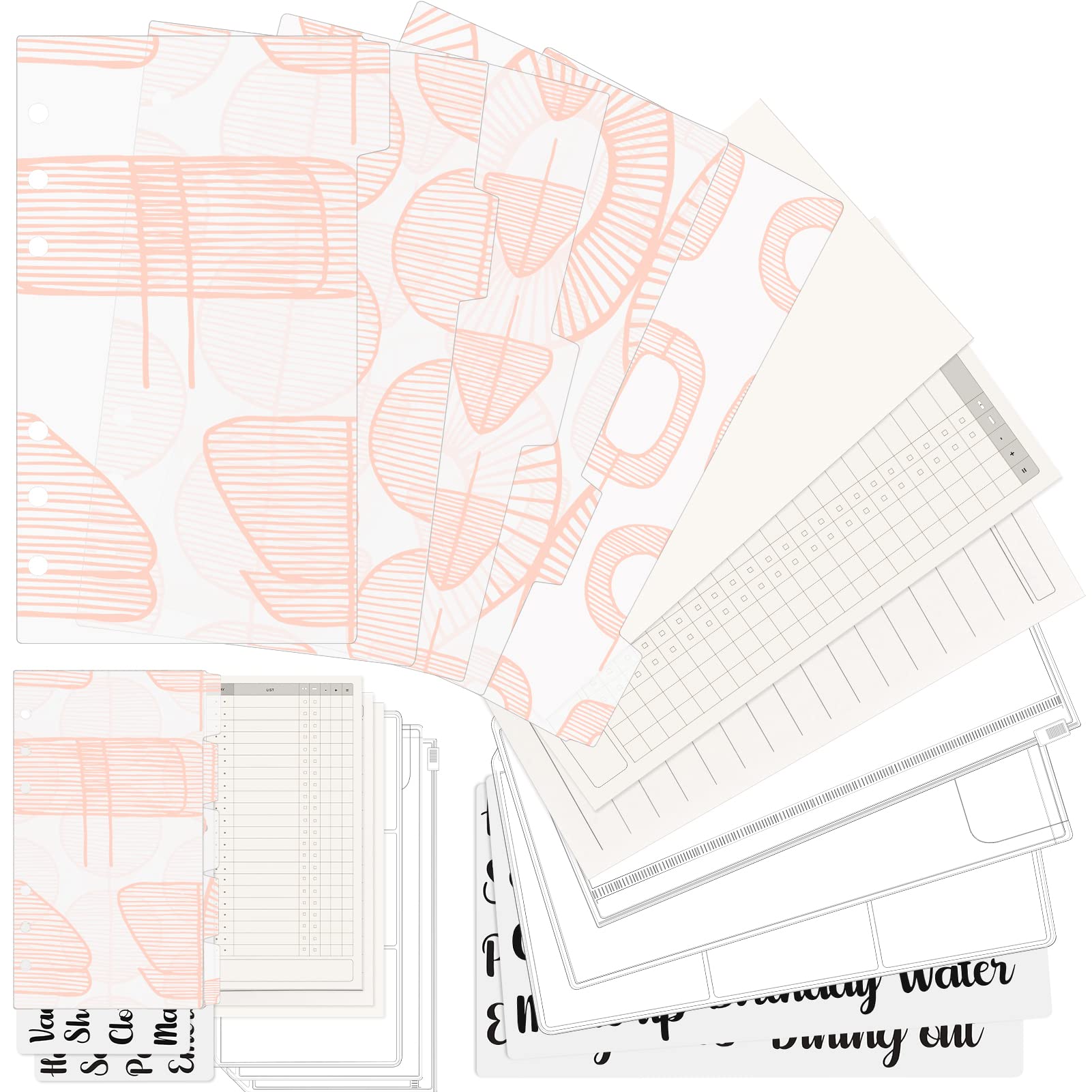 Photo 1 of Uquelic 77PCS A6 Budget System Refill, Supplementary Package with Binder Pockets, Expense Budget Sheets, Title Page Separator, Alphabet Stickers, for Budget Planner Money Envelopes(Herald of Autumn)