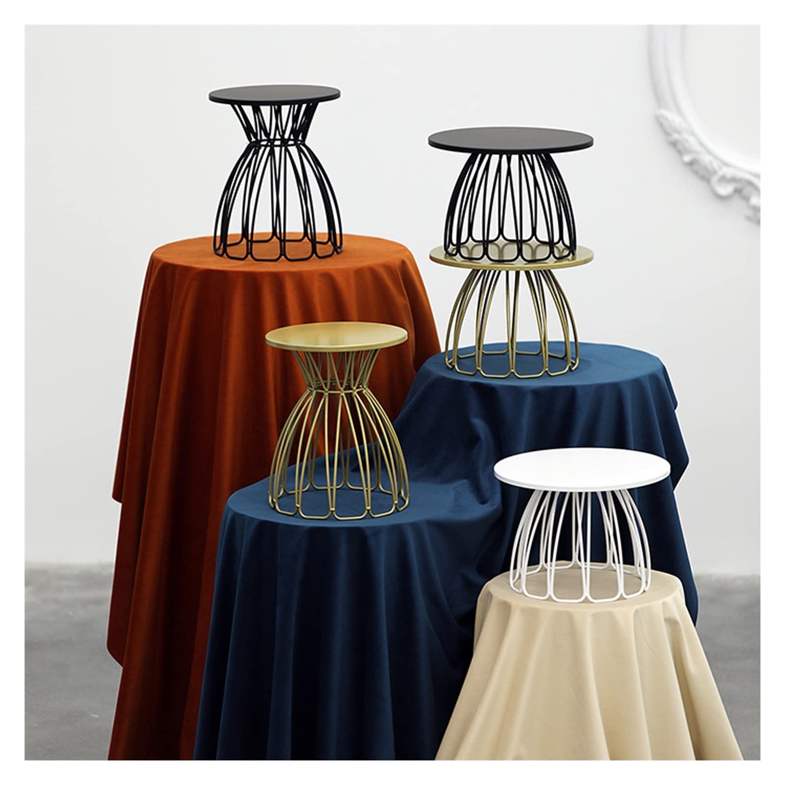 SUNESA Présentoir à Gâteau Mariage Fer Gâteau Stand Jupe Gâteau Plaque Dessert Table Gâteau Plateau Dessert Stand Présentoir Stand de Gâteaux (Color : Noir, Size : S)