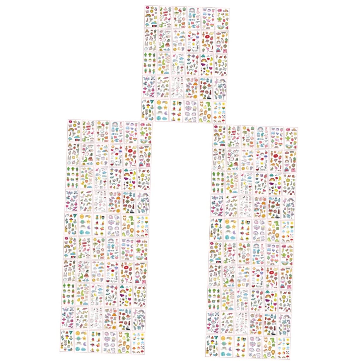FRCOLOR 300feuilles Autocollants Corps Temporaires Étanches Pour Fêtes Et Décorations Aesthetic Designs Uniques Pour Et Famille
