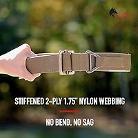 Vista 4 de WOLF TACTICAL Cinturón de aparejos de alta resistencia - Cinturón de pistola EDC de nailon reforzado de 2 capas de 1.75 pulgadas