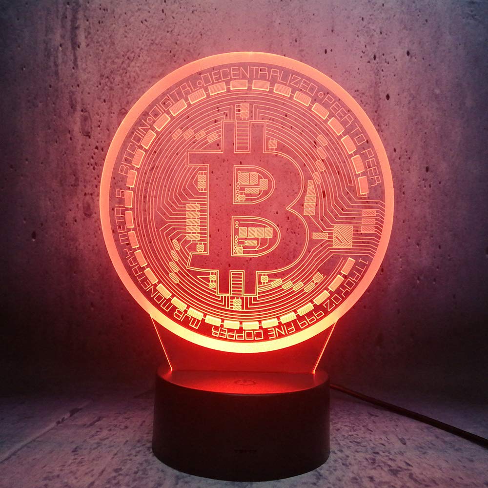 Jinnwell 3D Fishing Fish Night Light - 7 Color Changing Touch Lamp, Acrylic Illusion Light With USB - Desk Decoration & Mood Light