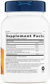 GNC TriFlex سريع المفعول، يحسن راحة المفاصل وتصلبها، جرعات القوة السريرية من الجلوكوزامين/الكوندرويتين والبوسويليا بالإضافة إلى الكركم، 120 كبسولة