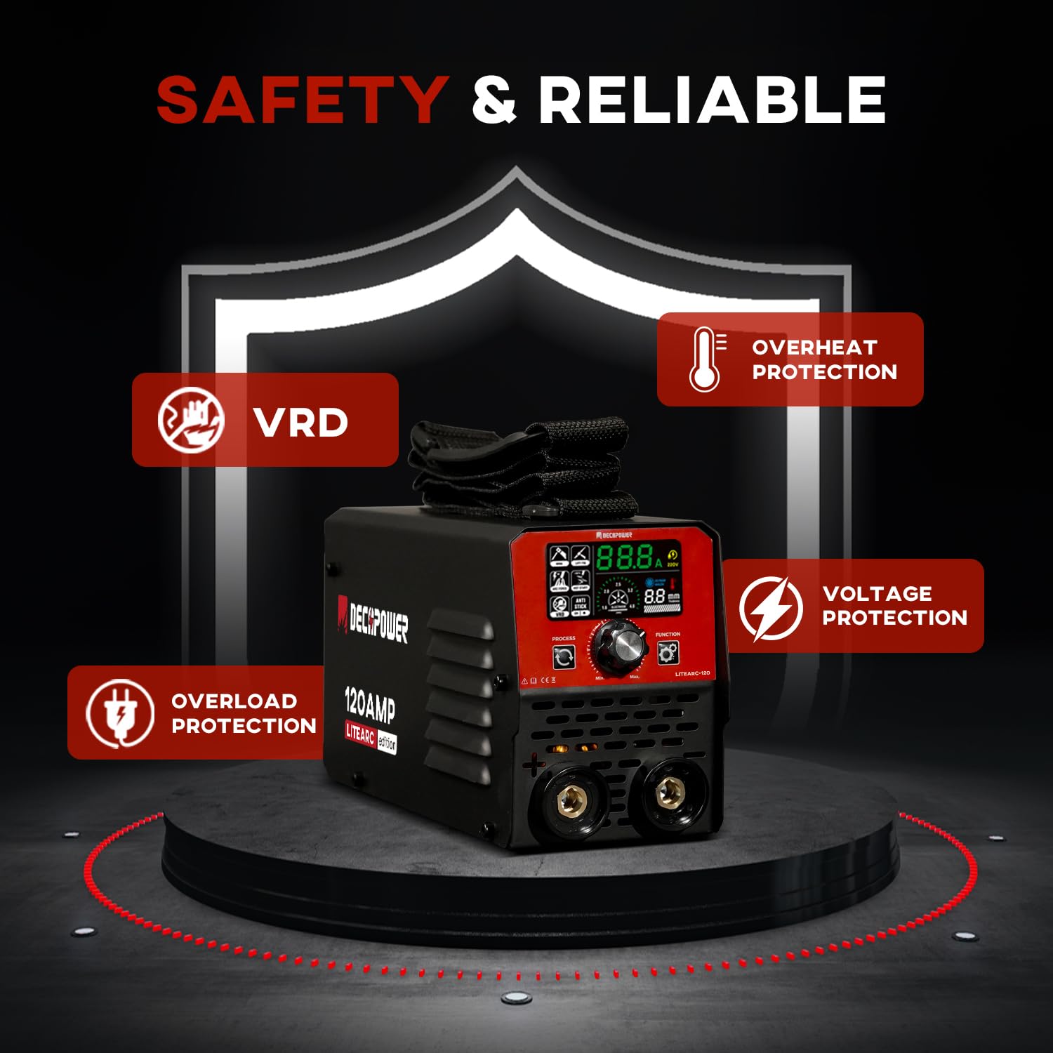 Decapower LITEARC-120 Saldatore portatile MMA LIFT-TIG 120A