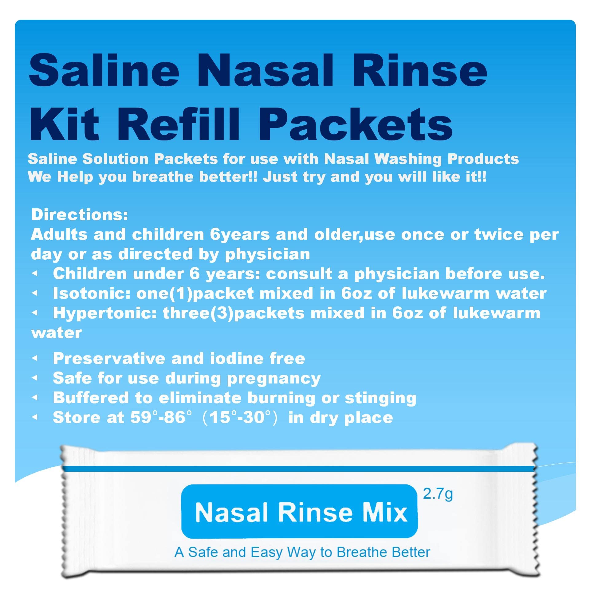 Lot de 160 sachets de sel Neti, sel de rinçage nasal, sel de rinçage sinus, sachets de lavage du nez, sel d'irrigation nasale, solution de rinçage nasal, soulagement des sinus