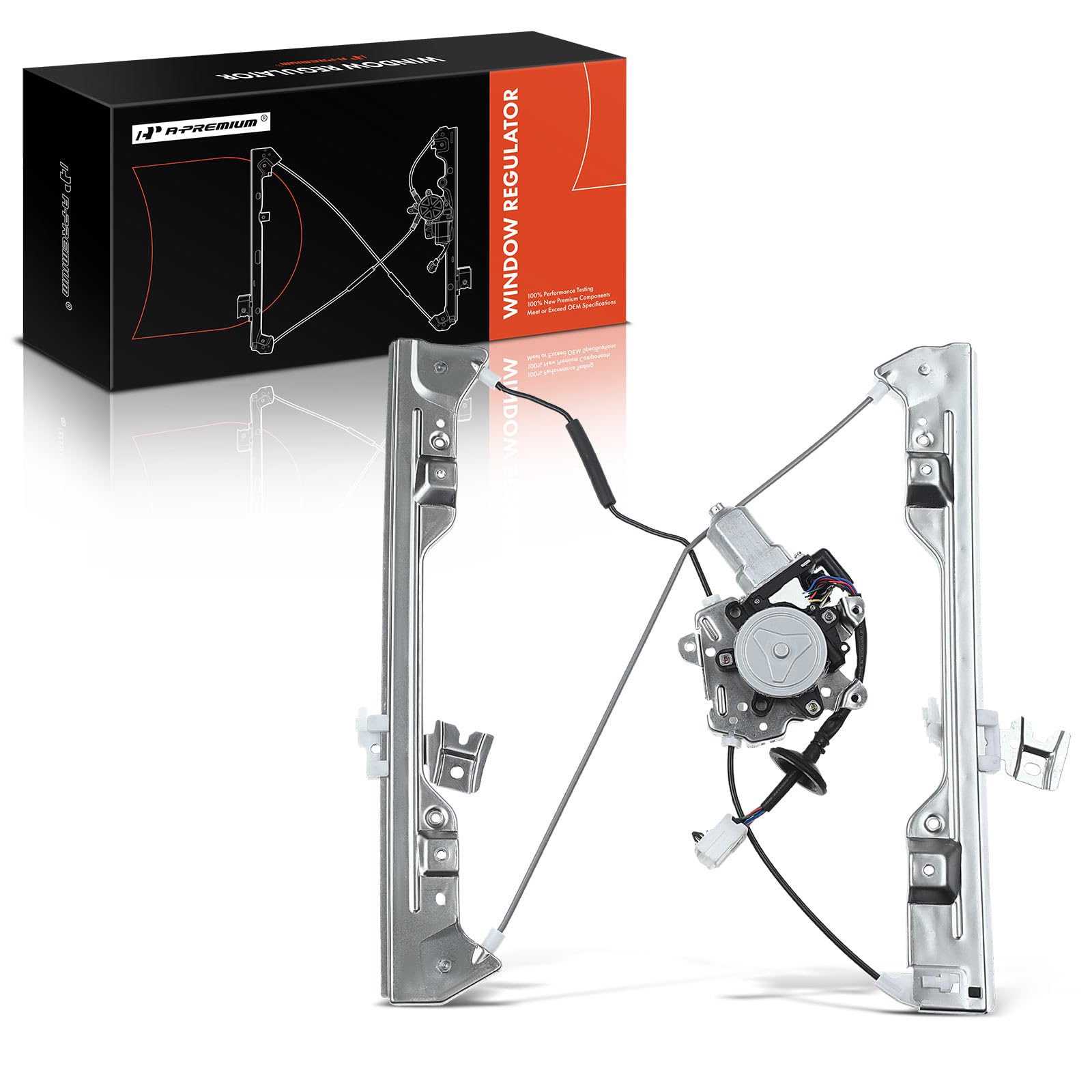 A-Premium Electric Power Window Regulator with 6-Pin Motor Compatible with Nissan Altima 2002-2006 Sedan, with Auto Up/Down Feature, Front Left Driver Side