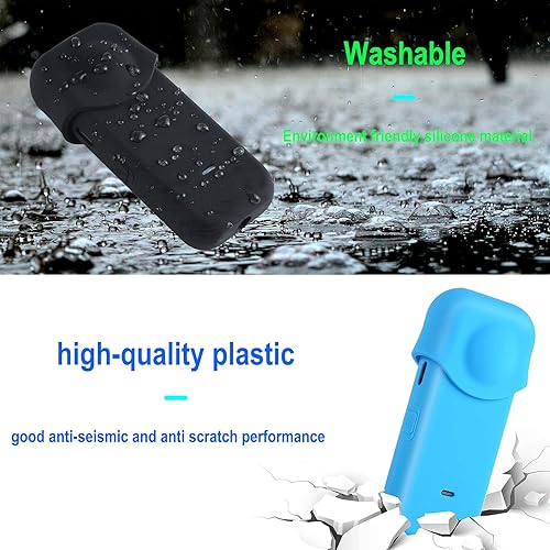 Miniatura 7 de Accesorios de protección para Insta360 One X2, funda de goma para cámara de acción con kit de cubierta de lente de silicona (negro), 4.6 in x 2.3 in